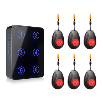 Monitor inalámbrico Daytech para cuidadores, botón de llamada de buscapersonas para ancianos, sistema de llamada de enfermera, timbre de llamada con pantalla LED de más de 500 pies